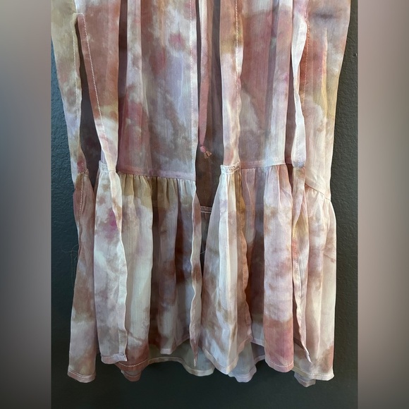 Maurices~ French Pink Tie Dye Tie Waist Kimono~Size Small - Picture 7 of 9